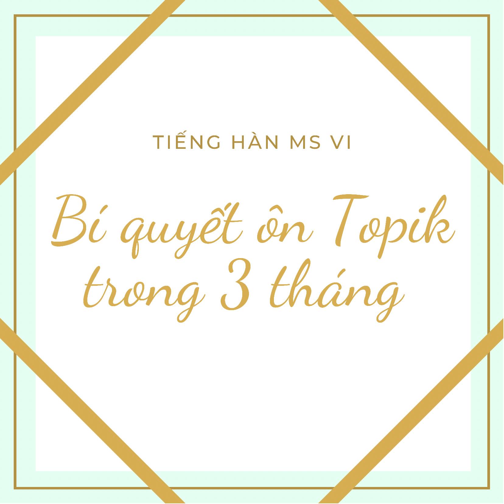 bí quyết ôn thi topik